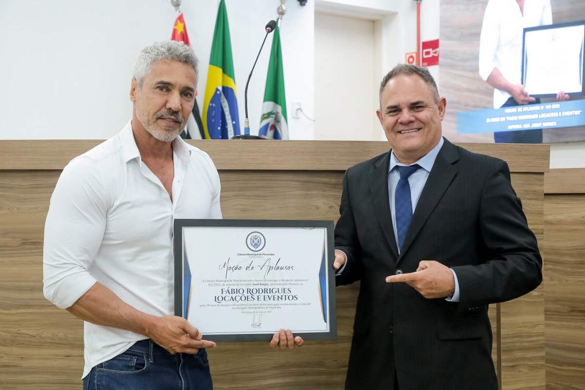 Moção reconhece a atuação da empresa no setor de locações para eventos sociais e corporativos