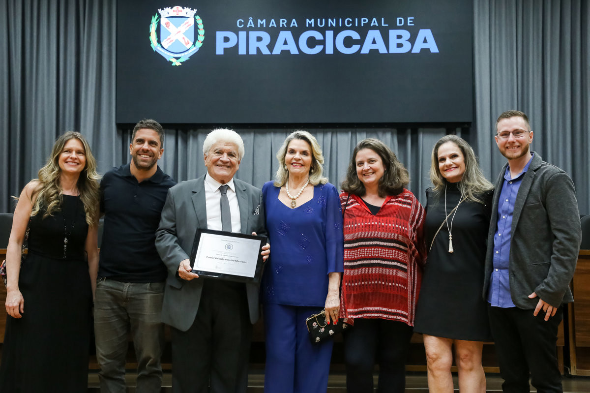Título de Cidadão Piracicabano foi concedido no dia do aniversário de 82 anos de Pedro Maurano