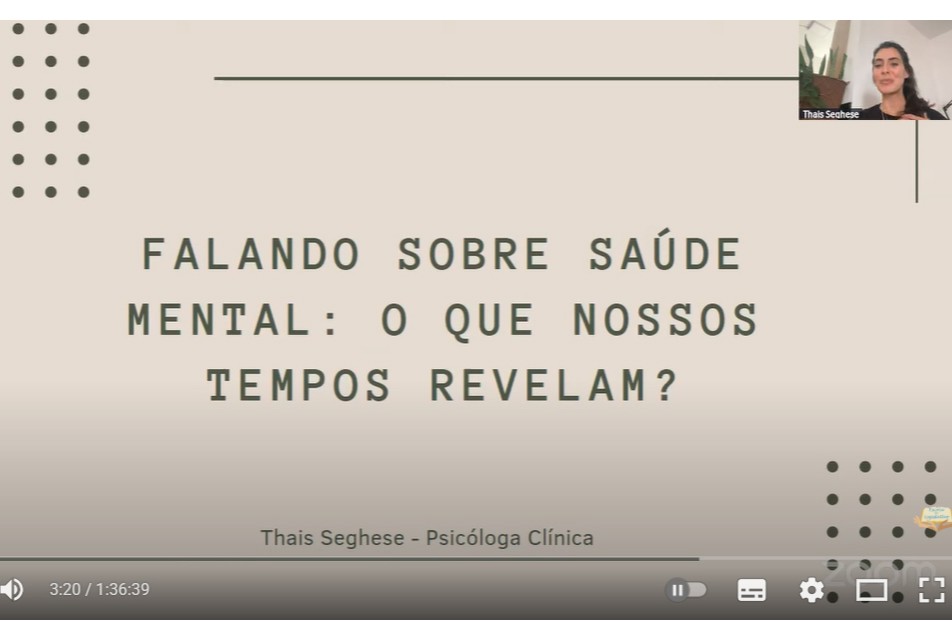 Psicóloga Thais Seghese destacou que sofrimento faz parte da experiência humana e não deve ser ignorado