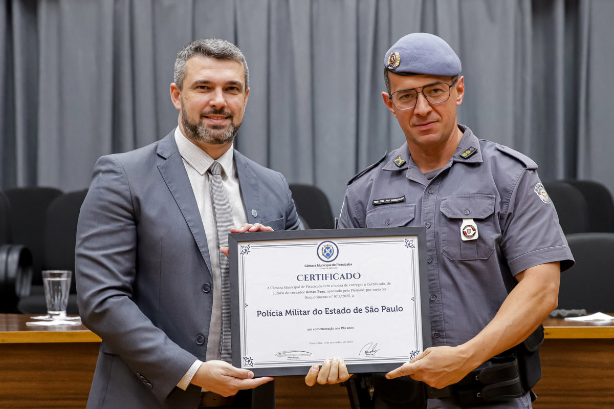 Vereador Renan Paes (PL) é autor das homenagens à corporação e a policiais militares que atenderam ocorrências de sucesso na cidade