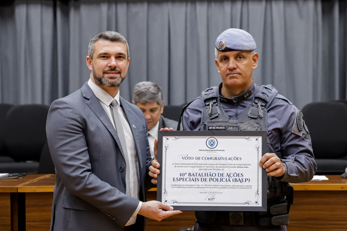 Vereador Renan Paes (PL) é autor das homenagens à corporação e a policiais militares que atenderam ocorrências de sucesso na cidade