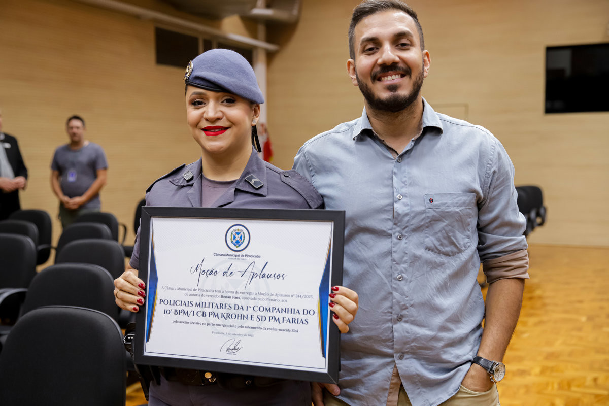 Vereador Renan Paes (PL) é autor das homenagens à corporação e a policiais militares que atenderam ocorrências de sucesso na cidade