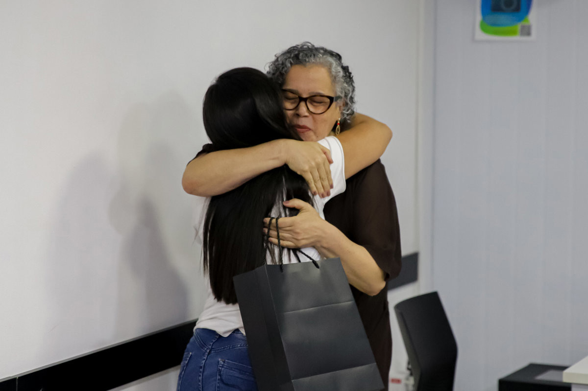 No período da tarde aconteceu a conclusão do curso Libras Temática - Contexto da Saúde, com a participação dos alunos das duas turmas