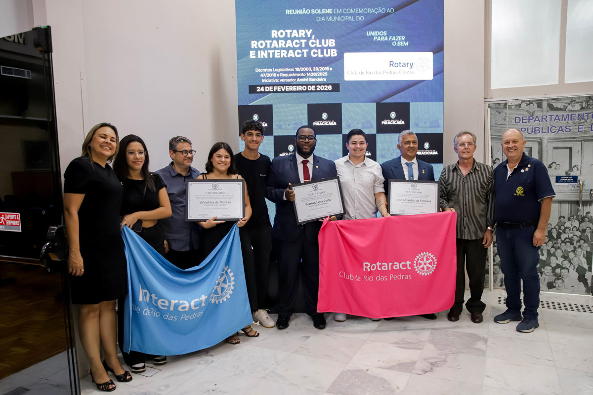 Projetos sociais desenvolvidos pelos clubes de serviço em prol da comunidade foram destacados na solenidade