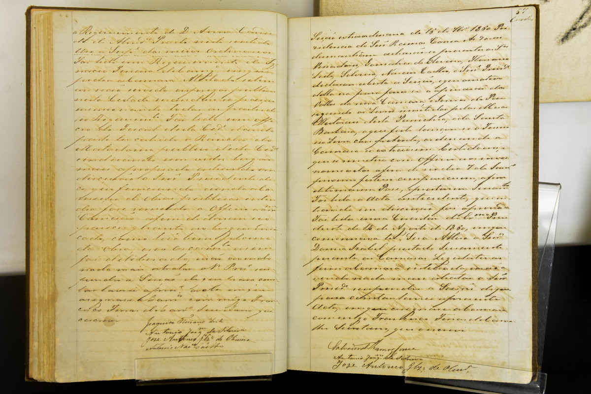 Atas preservam decisões administrativas da época imperial