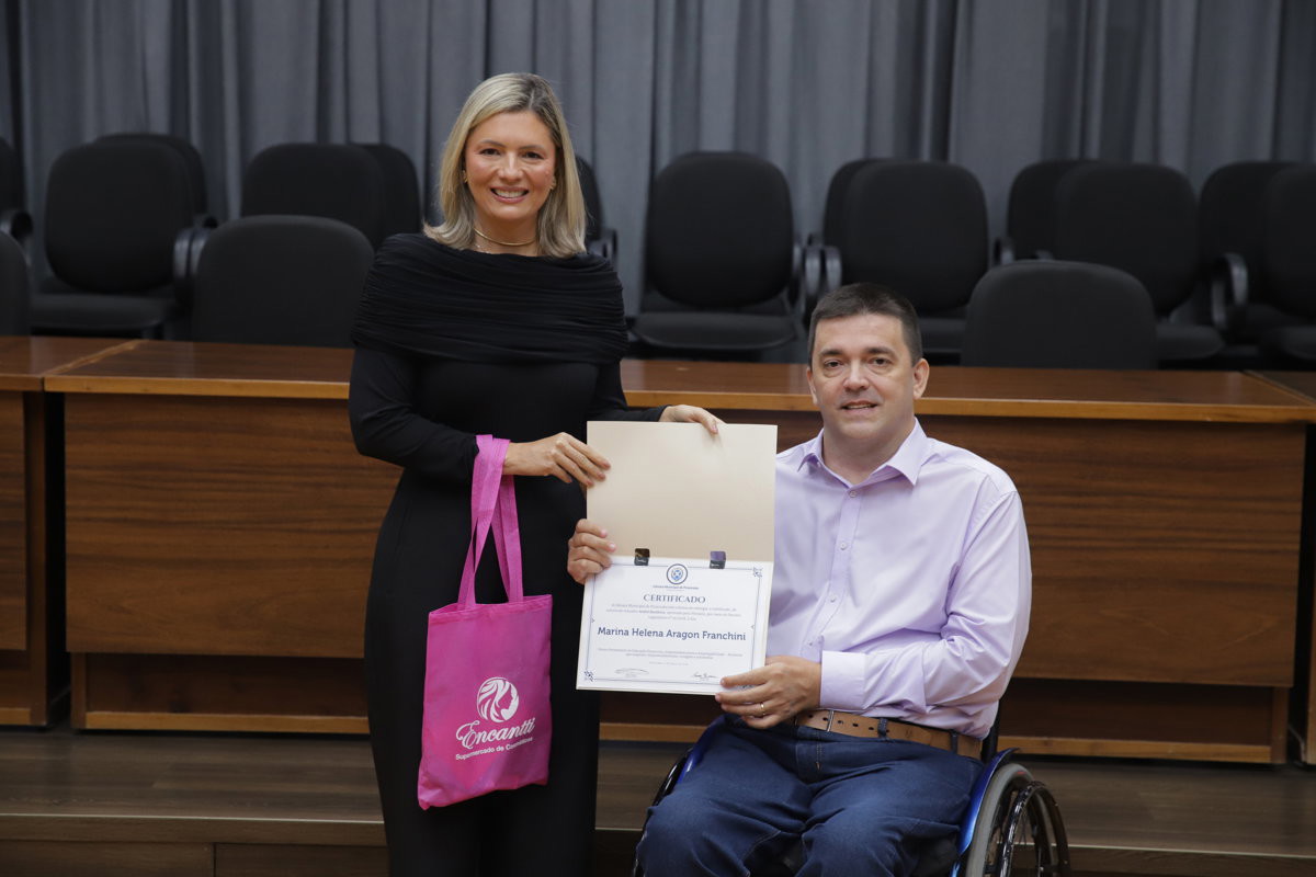 Homenageada Marina Helena Aragon Franchi