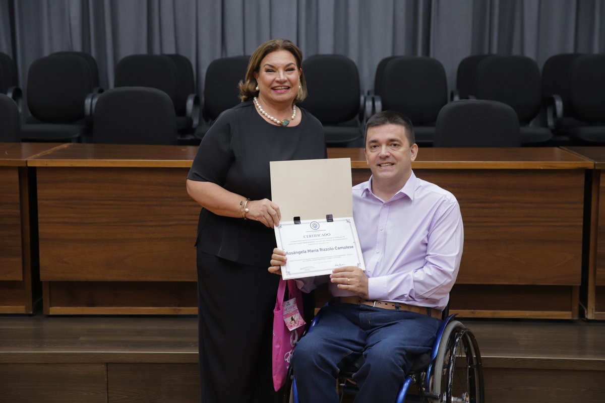 Homenageada Rosangela Maria Rizzolo Camolese