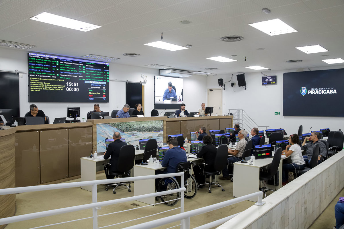 Reunião ordinária tem início às 19h, no plenário da Câmara
