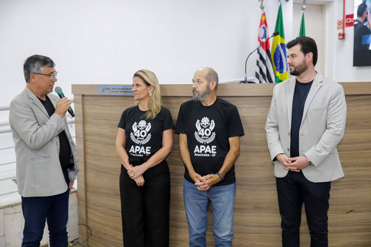 Câmara homenageia APAE pelos 40 anos de atuação em Piracicaba