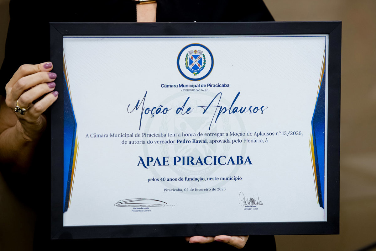 Câmara homenageia APAE pelos 40 anos de atuação em Piracicaba
