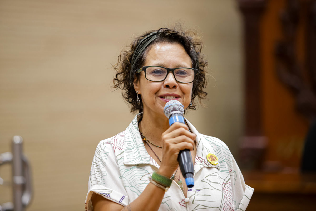 Vereadora Sílvia Morales (PV), do mandado coletivo A Cidade é Sua, integrante do conselho da Escola do Legislativo,