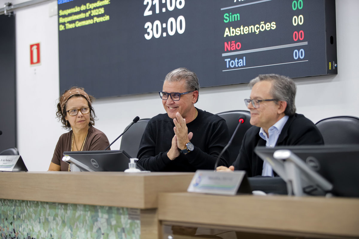 Da esquerda para a direita: Silvia Morales, Ary Pedroso Jr. e Theo Germano Perencin