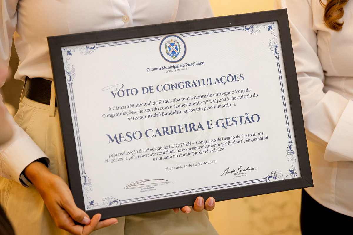 Entrega de voto de congratulações