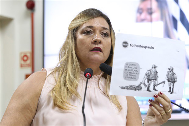 Parlamentar criticou a charge de autoria do artista gráfico João Montanaro
