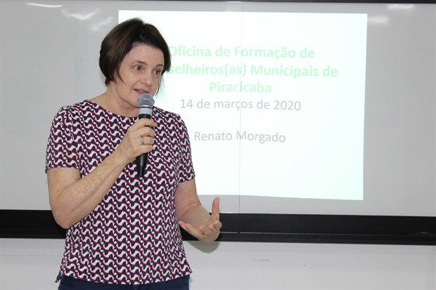 A palestra ocorreu na sala de aula da Escola do Legislativo