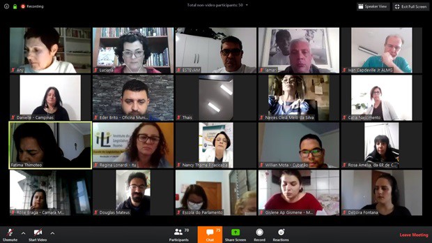 Encontro foi transmitido pela internet, com participações de todo o Brasil