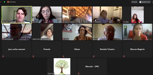 O encontro foi realizado online