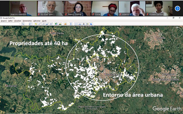 Captura de tela da apresentação feita na última reunião, em julho