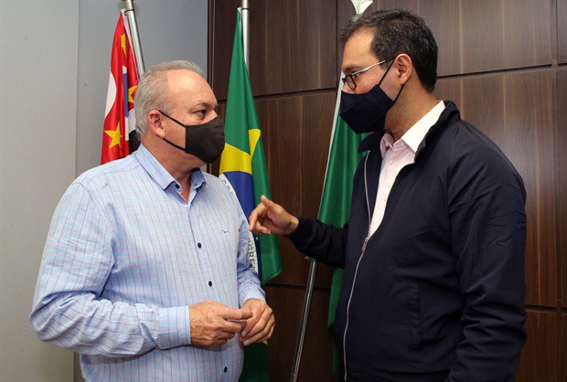 Presidente da Câmara, Gilmar Rotta, recebeu o deputado Alex de Madureira, na manhã desta sexta-feira (23)