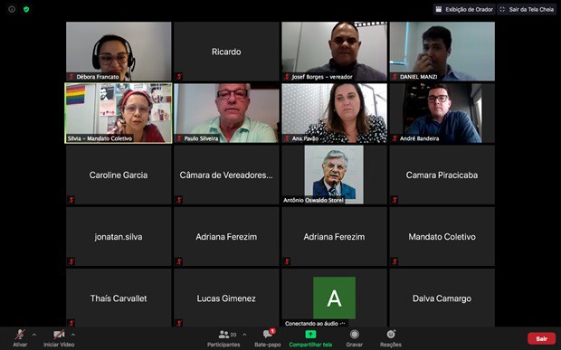 Reunião online foi realizada via plataforma Zoom, nesta quarta-feira