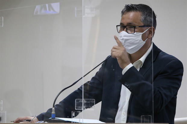 Pedro Kawai (PSDB) em discurso na condição de líder na 50ª reunião ordinária de 2021