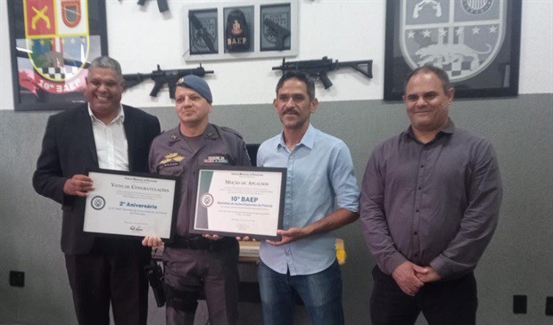 Legislativo piracicabano, na ocasião, também homenageou a unidade policial