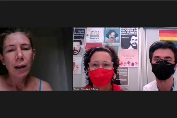 Da esquerda para a direita: Fabi Virgílio (PT), Sílvia Morales (PV) e João Scarpa (PV) 