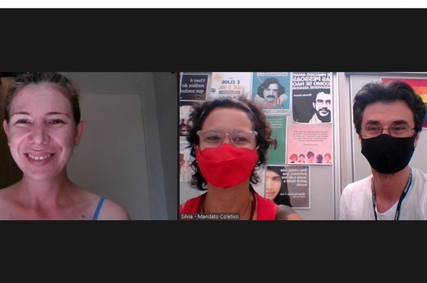 Da esquerda para a direita: Fabi Virgílio (PT), Sílvia Morales (PV) e João Scarpa (PV) 