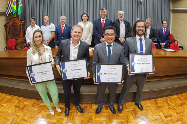 Homenageados da noite