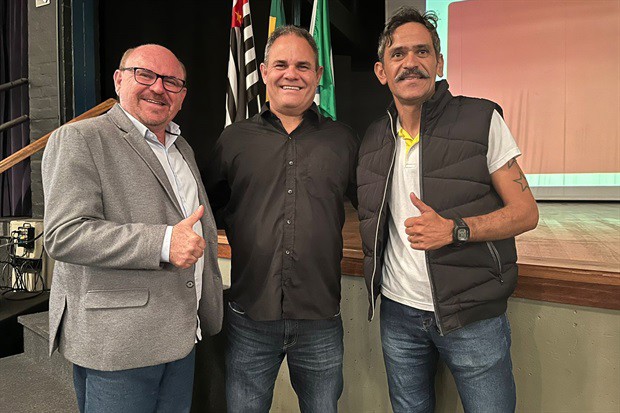 Vereadores Anilton Rissato, Josef Borges e Fabrício Polezi