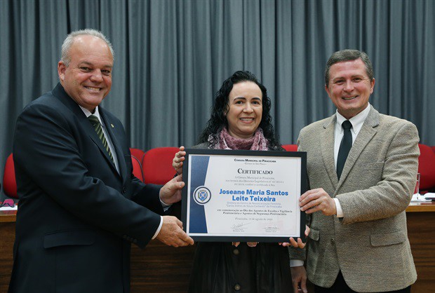 Da esquerda para a direita: Gilmar Rotta, Joseane Teixeira e Laércio Trevisan Jr.