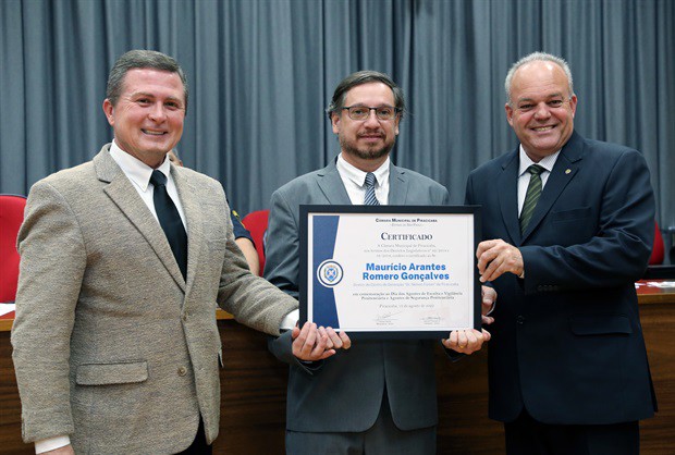 Da esquerda para a direita: Laércio Trevisan Jr., Maurício Golçalves e Gilmar Rotta