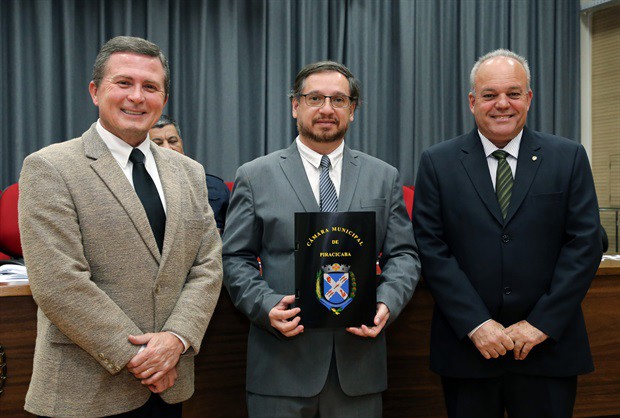 Da esquerda para a direita: Laércio Trevisan Jr., Maurício Golçalves e Gilmar Rotta