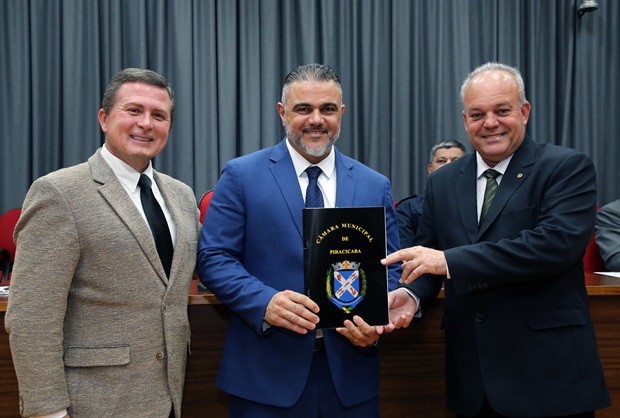 Da esquerda para a direita: Laércio Trevisan Jr. Élcio Bonsaglia e Gilmar Rotta 