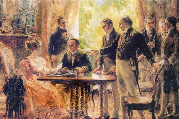 "Sessão do Conselho de Estado" (1922), de Georgina de Albuquerque / Créditos: Wikipédia - Domínio público
