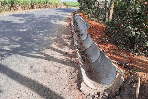 Foto mostra como ficou o local após a instalação das canaletas