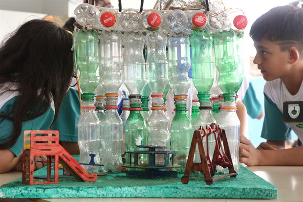 Vereador Pedro Kawai conhece projeto Ser verde: práticas ecológicas comunitárias, desenvolvido por alunos da Escola Municipal Joaquim Carlos Alexandrino de Souza