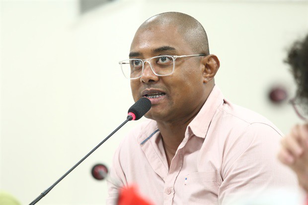 O vereador Cássio Luiz Barbosa, o Cássio Fala Pira