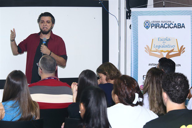 O palestrante Evandro Mangueira