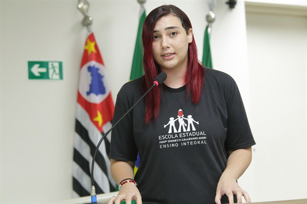 Alunos da Escola Estadual "Professora Dionetti Callegaro Miori" participaram do "Conheça o Legislativo" na tarde desta quarta-feira (8)