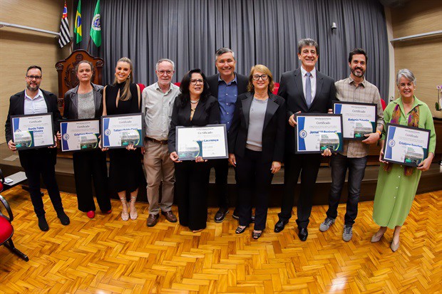 Vereador Pedro Kawai, que solicitou a reunião solene, destacou que a imprensa é um pilar da democracia