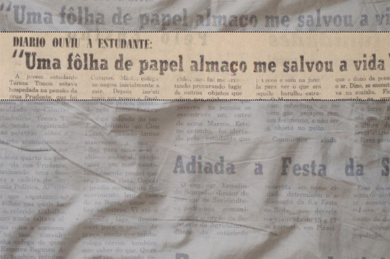 Destaque do título da matéria publicada no jornal O Diário, de 11/11/1964