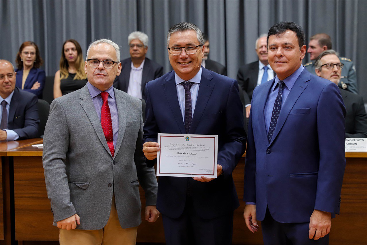 Pedro Kawai durante a cerimônia de diplomação dos vereadores