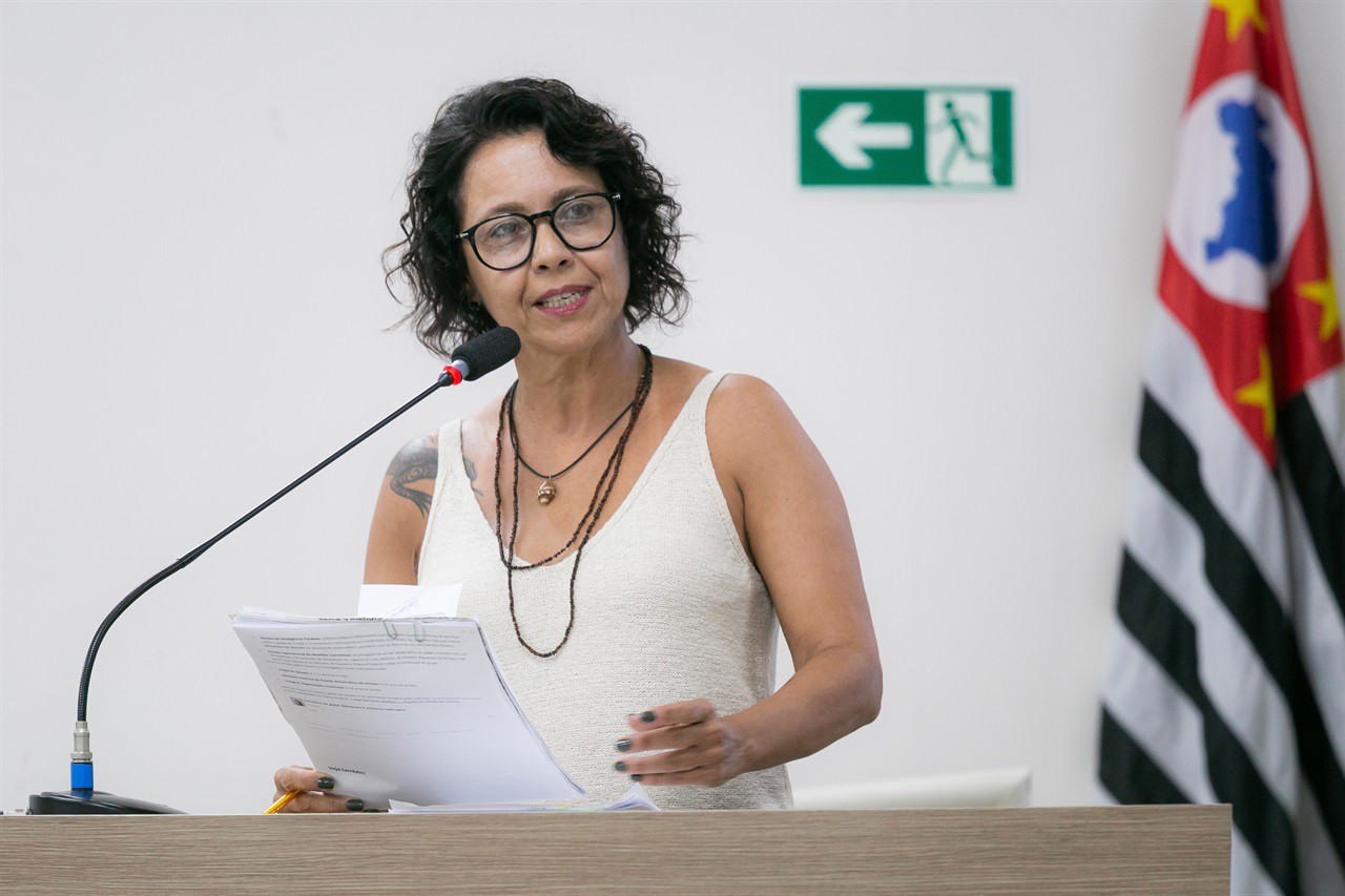 Silvia Morales (PV) ocupou a tribuna da Câmara nesta segunda-feira (24)