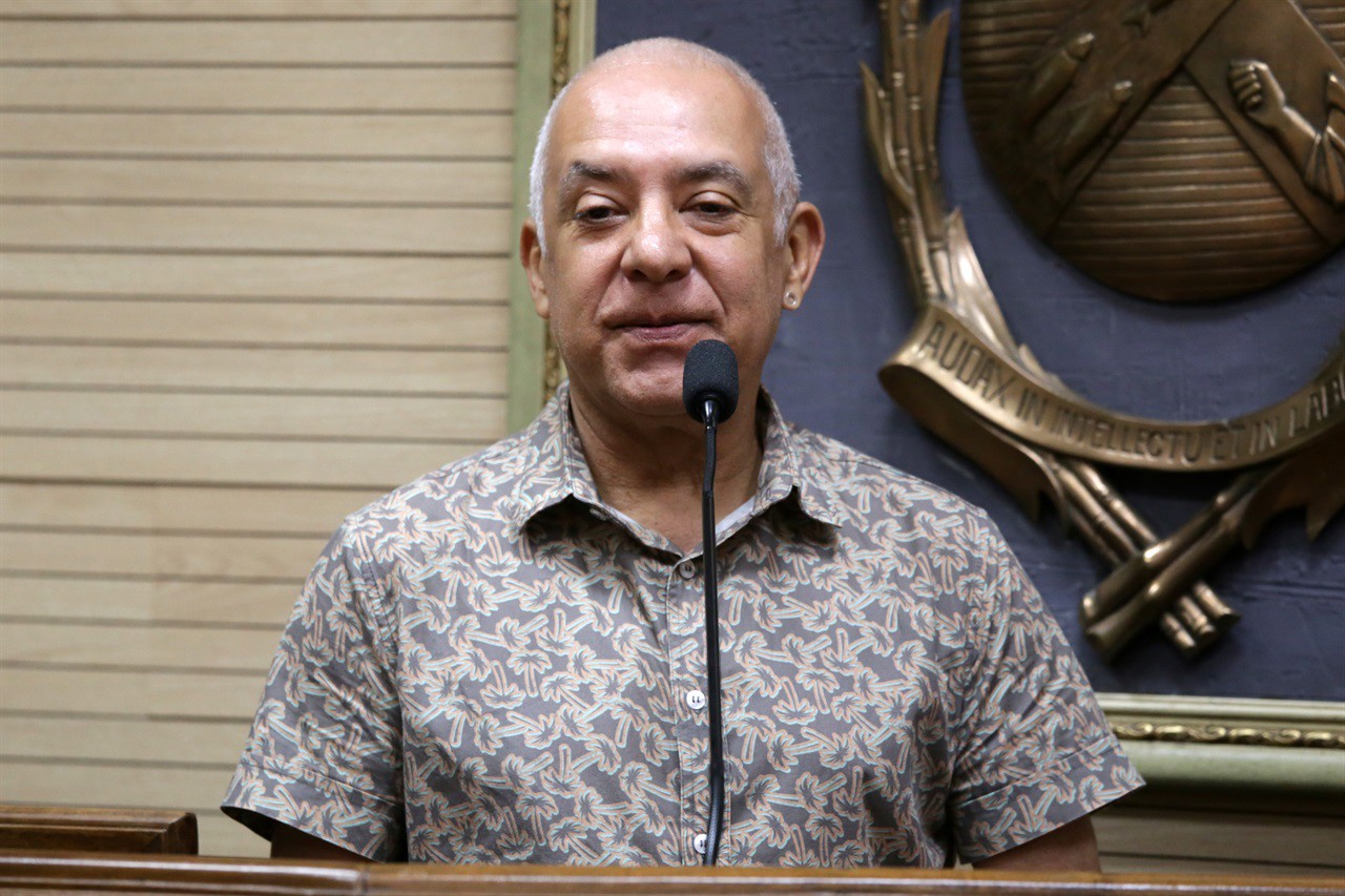 Assessor da deputada estadual Marina Helou (REDE), Carlos Henrique Oliveira, que falou sobre "Principais atividades organizadas pela Frente Parlamentar Ambientalista do Estado de São Paulo". 