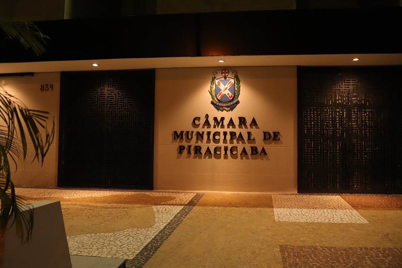 Prédio principal da Câmara Municipal de Piracicaba, onde será realizada a solenidade