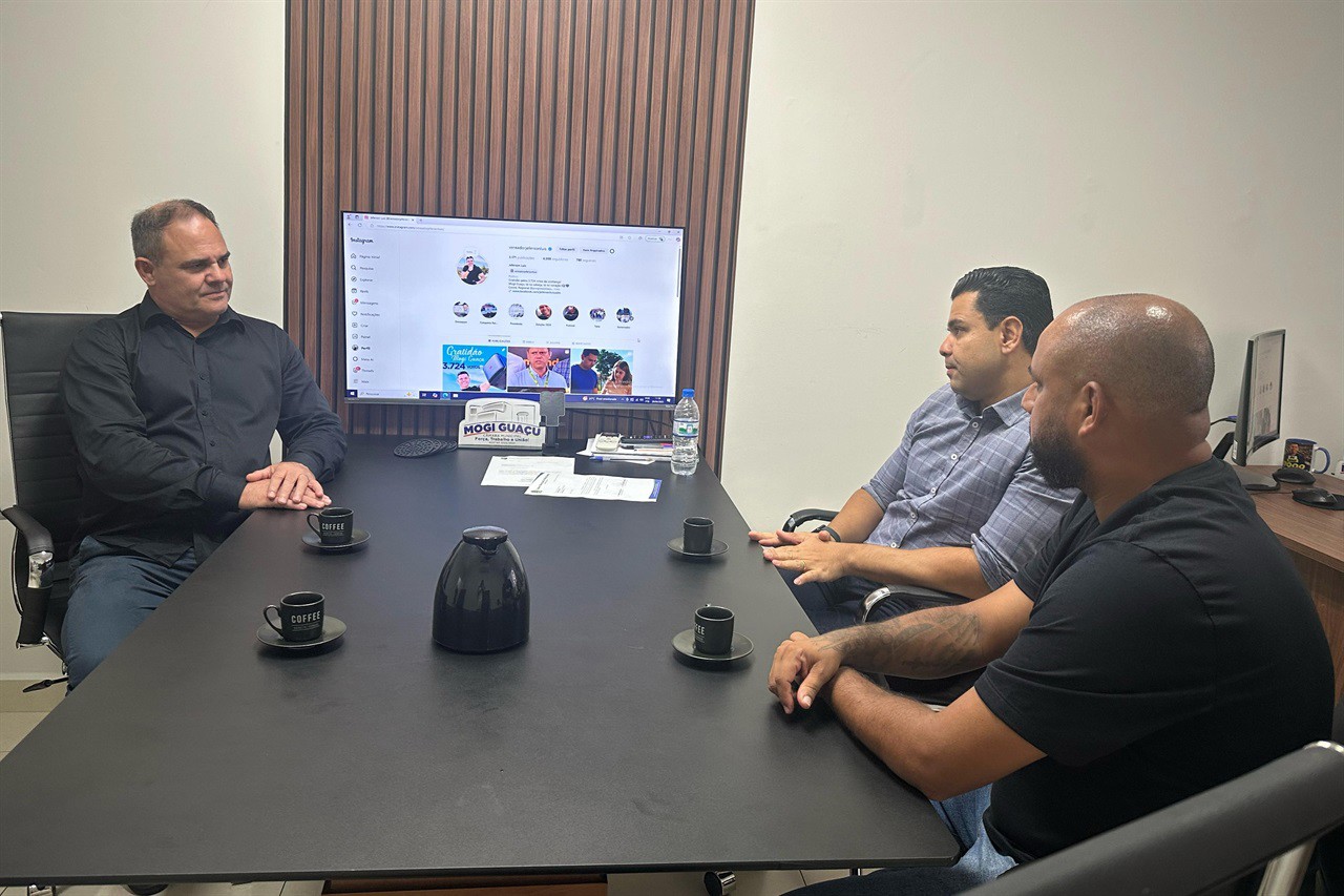 Vereador Josef Borges com os vereadores Jéferson Luís e Paulo Pereira, de Mogi Guaçu