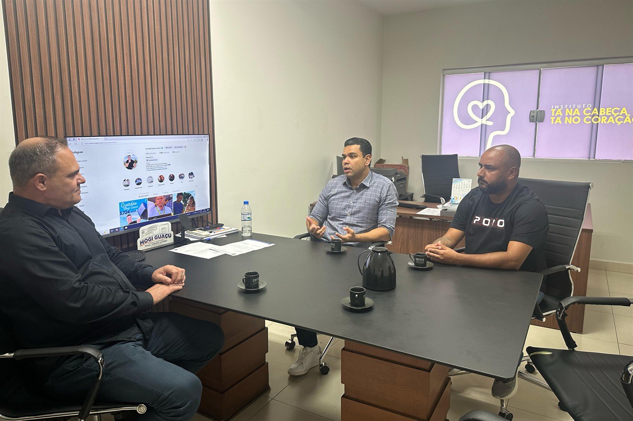 Vereador Josef Borges com os vereadores Jéferson Luís e Paulo Pereira, de Mogi Guaçu