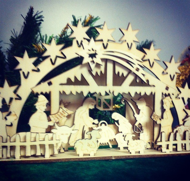 Presépio em Madeira Naval