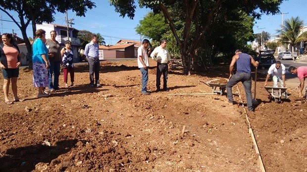 Obras da academia do Parque Residencial Água Branca 